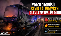 Mersin'de yolcu otobüsü alevlere teslim oldu
