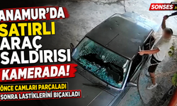 Kadına ait otomobile satır ve bıçakla zarar verdi: O anlar kamerada