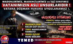 Mersin TEMED’den Ankara’da direnen maden işçilerine destek