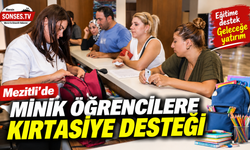Mezitli’de minik öğrencilere kırtasiye desteği