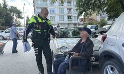 Burdur trafiğinde kızının ihbar ettiği 85'lik dede alarmı