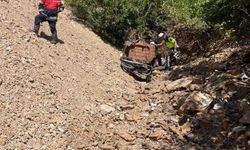 Uçurumdan yuvarlanan yaşlı motosiklet sürücüsü öldü