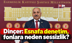 Dinçer: Esnafa denetim, fonlara neden sessizlik?