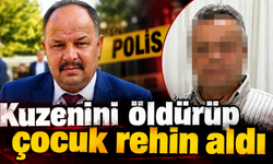 Kuzenini vurup çocuk rehin aldı