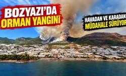 Bozyazı'da orman yangınına yoğun müdahale