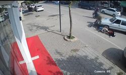 Motosikletteki çift otomobille çarpıştı: 2 yaralı