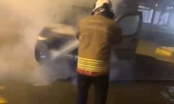 Seyir halindeki Doblo yandı