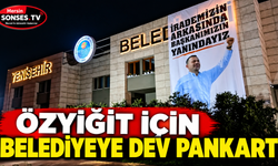 Yenişehir’de personelden Özyiğit’e pankartlı destek