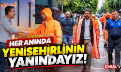 Çağdaş Dutlu yağıştan etkilenen esnafın yanında