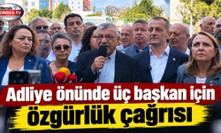 Adliye önünde üç başkan için serbest bırakılma çağrısı