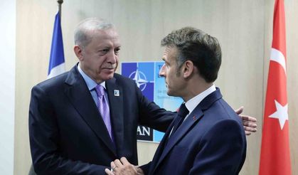 Erdoğan, Fransa Cumhurbaşkanı Macron ile görüştü