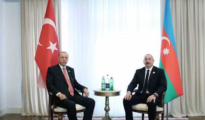 Cumhurbaşkanı Erdoğan, Azerbaycan Cumhurbaşkanı Aliyev ile görüştü
