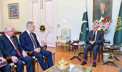 Dışişleri Bakanı Fidan ile Milli Savunma Bakanı Güler, Pakistan Başbakanı Şahbaz Şerif ile görüştü