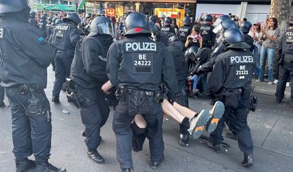 Alman polisinden Filistin’e destek eylemi yapanlara sert müdahale