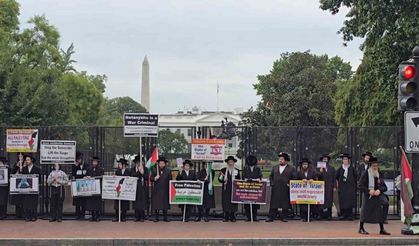 Netanyahu, Beyaz Saray önünde protesto edildi