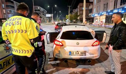 Abart egzozlu araç sürücüsüne 11 bin 434 lira ceza