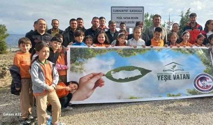 Cumhuriyet İlkokulu’ndan ’Yeşil vatan’ mesajı