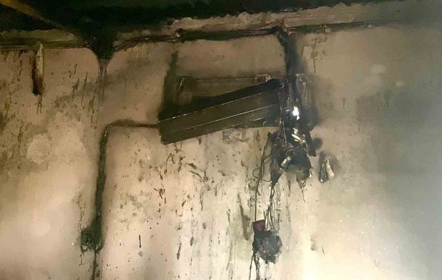 Klimadan çıkan yangın ekiplerin müdahalesiyle söndürüldü