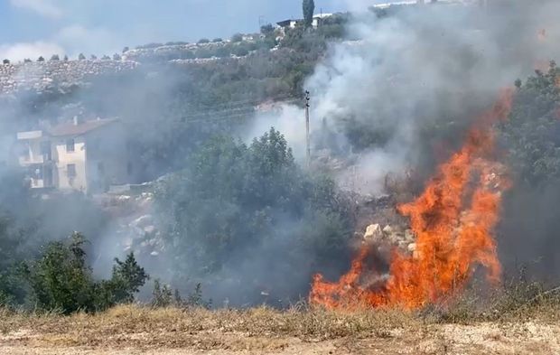 Çalılık alanda başlayan yangın büyümeden söndürüldü