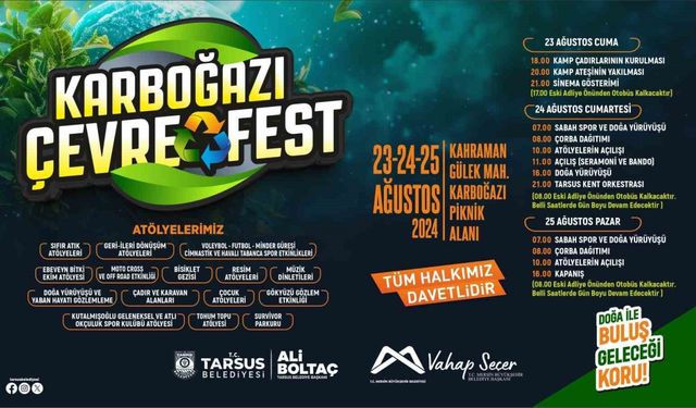 Tarsus’ta Karboğazı Çevre Festivali düzenleniyor