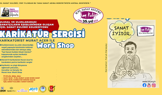 İçel Sanat Kulübü’nden “Karikatür Sergisi”