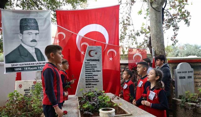 Milli mücadele kahramanı Saim Bey, şehadetinin 104. yılında kabri başında anıldı