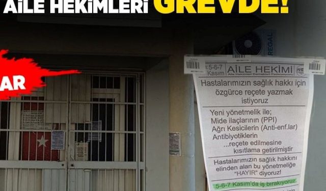 Mersin’de Aile Hekimleri Üç Günlük Grevde!