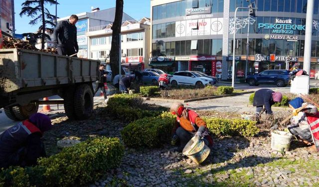 Kaldırım tadilatı ve peyzaj çalışmaları devam ediyor