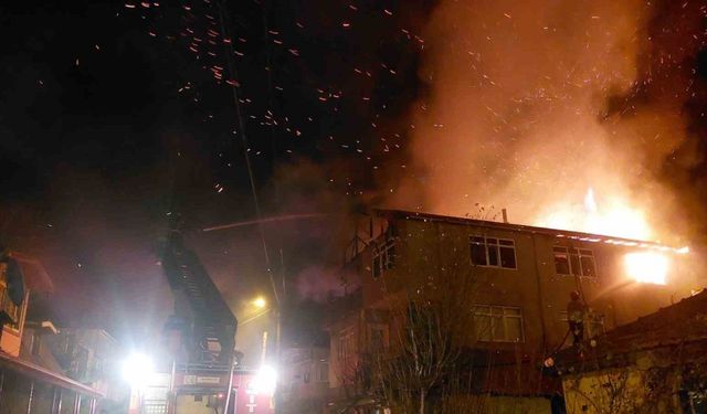 Sakarya’da geceyi aydınlatan yangın: Mahalleli sokağa döküldü