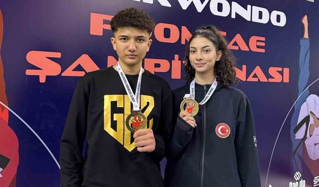 Aydınlı tekvandocular şampiyonaya damga vurdu