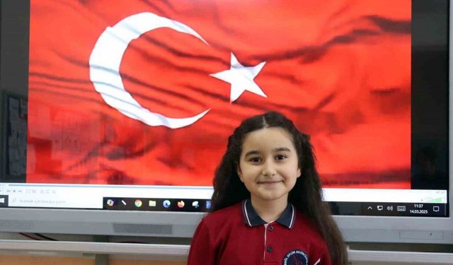 Ela’nın İstiklal Marşı sevgisi Türkiye birinciliği getirdi