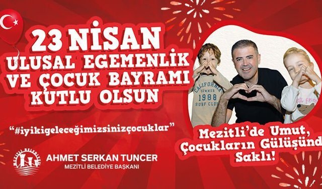 Mezitli Belediyesi 23 Nisan İlan