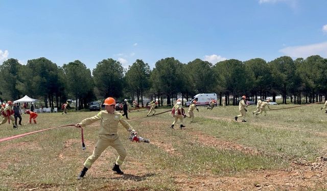 Fethiye’de yangın ekiplerinin iş başı eğitimleri yapıldı