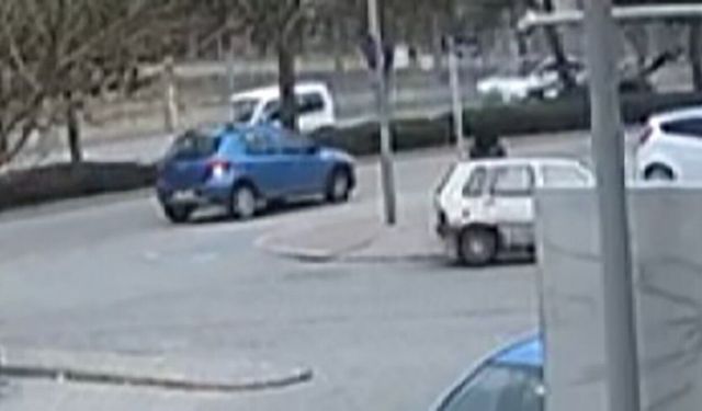 Otomobilin yayaya çarptığı feci kaza kamerada