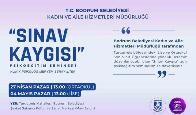 Sınav kaygısı konulu seminer düzenlenecek