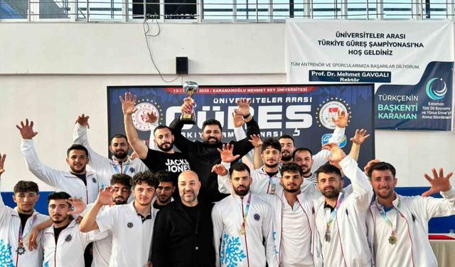Atatürk Üniversitesi Güreş Takımı Serbest Stil A Klasmanda Türkiye Şampiyonu oldu