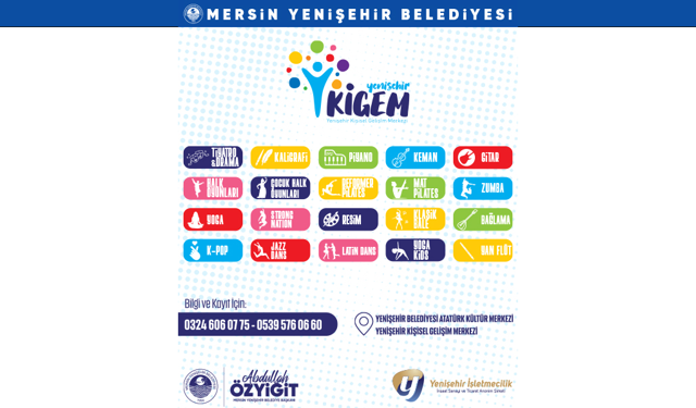 Yenişehir Belediyesi KİGEM İlanı