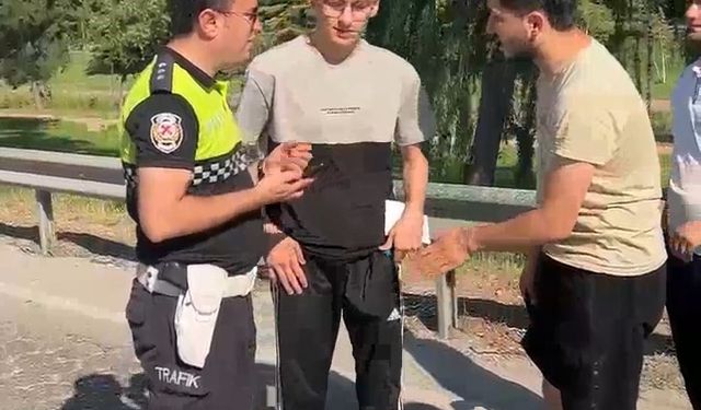 Ailesi kaza yapınca, polis ekipleri sınava yetiştirdi
