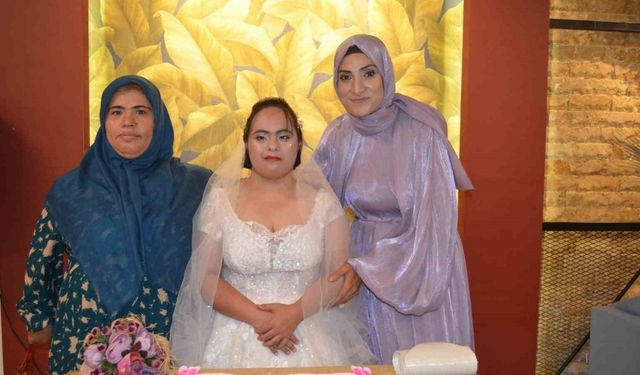 Down sendromlu Nisan Nur’un gelinlik hayali gerçek oldu
