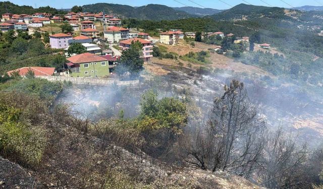 OSB içindeki ormanlık alanda çıkan yangın yürekleri ağza getirdi