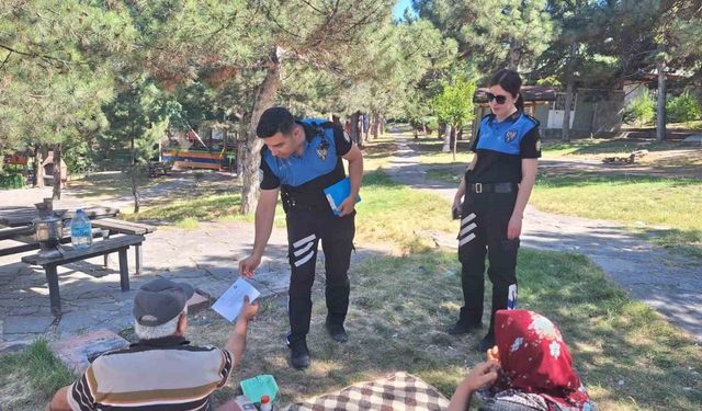 Polis piknikçileri yangınlar konusunda uyardı