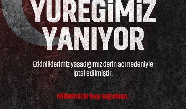 Sakarya’da etkinlikler iptal edildi