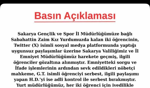 Yurtta pornografik film açıp sosyal medyada paylaşan 2 kız yurttan uzaklaştırıldı