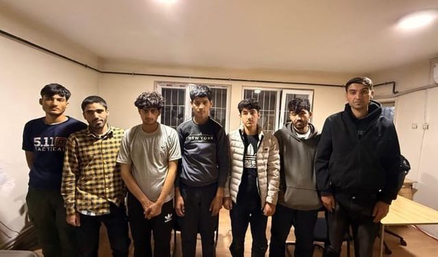Amasya’da ormanlık alanda 8 düzensiz göçmen yakalandı