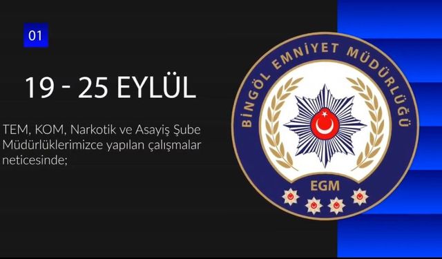 Bingöl’de 50 şüpheli yakalandı