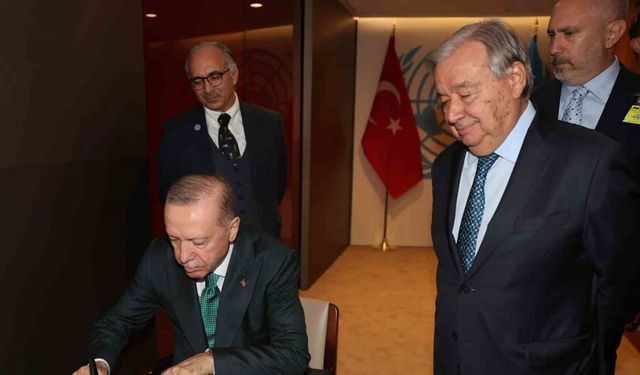 Cumhurbaşkanı Erdoğan, BM Genel Sekreteri Guterres ile görüştü