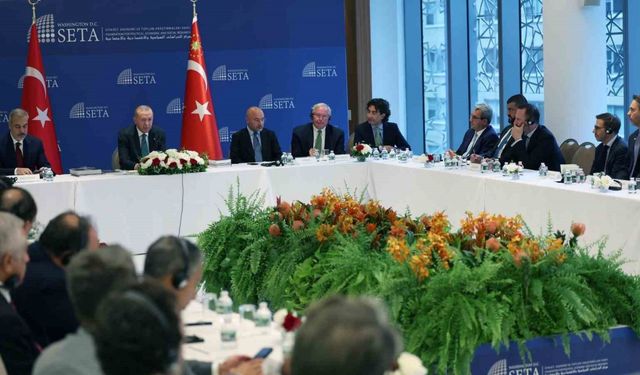 Cumhurbaşkanı Erdoğan,  SETA eşgüdümünde ABD’li düşünce kuruluşu temsilcileriyle bir araya geldi
