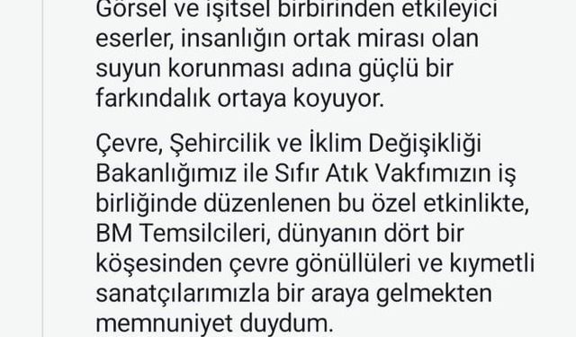 Emine Erdoğan’dan New York’ta açılan "Sıfır Atık Mavi-Damla Damla" sergisine ilişkin paylaşım