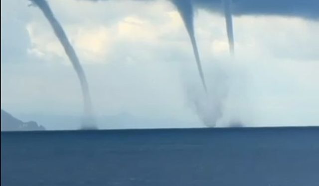 Giresun açıklarında hortum paniği