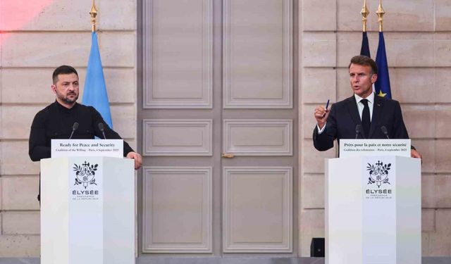 Macron: "Ukrayna’ya asker göndermek için resmen taahhütte bulunan 26 ülke var"